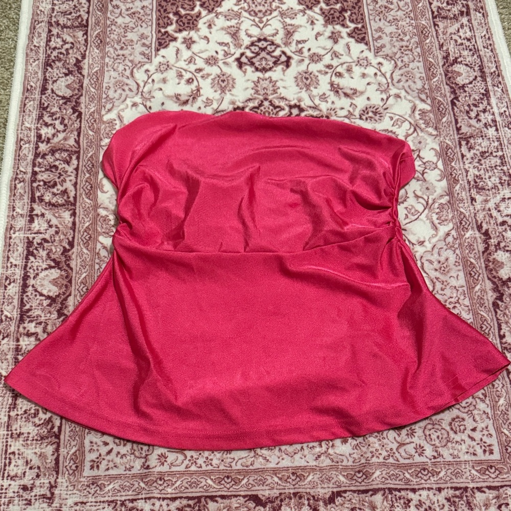 SHEIN Pink Strapless Top